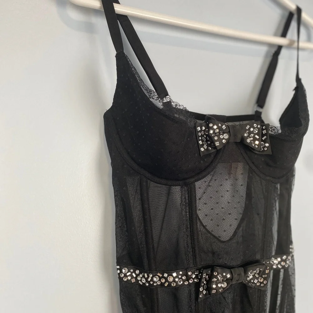 Victoria's Secret Lingerie Glamour Style Pinup‎ Corset Large L Sexy Date Night